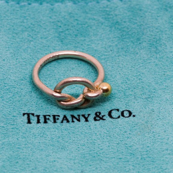 Tiffany & Co. Two Tone Silver & 18k Gold Forever - Picture 4 of 9